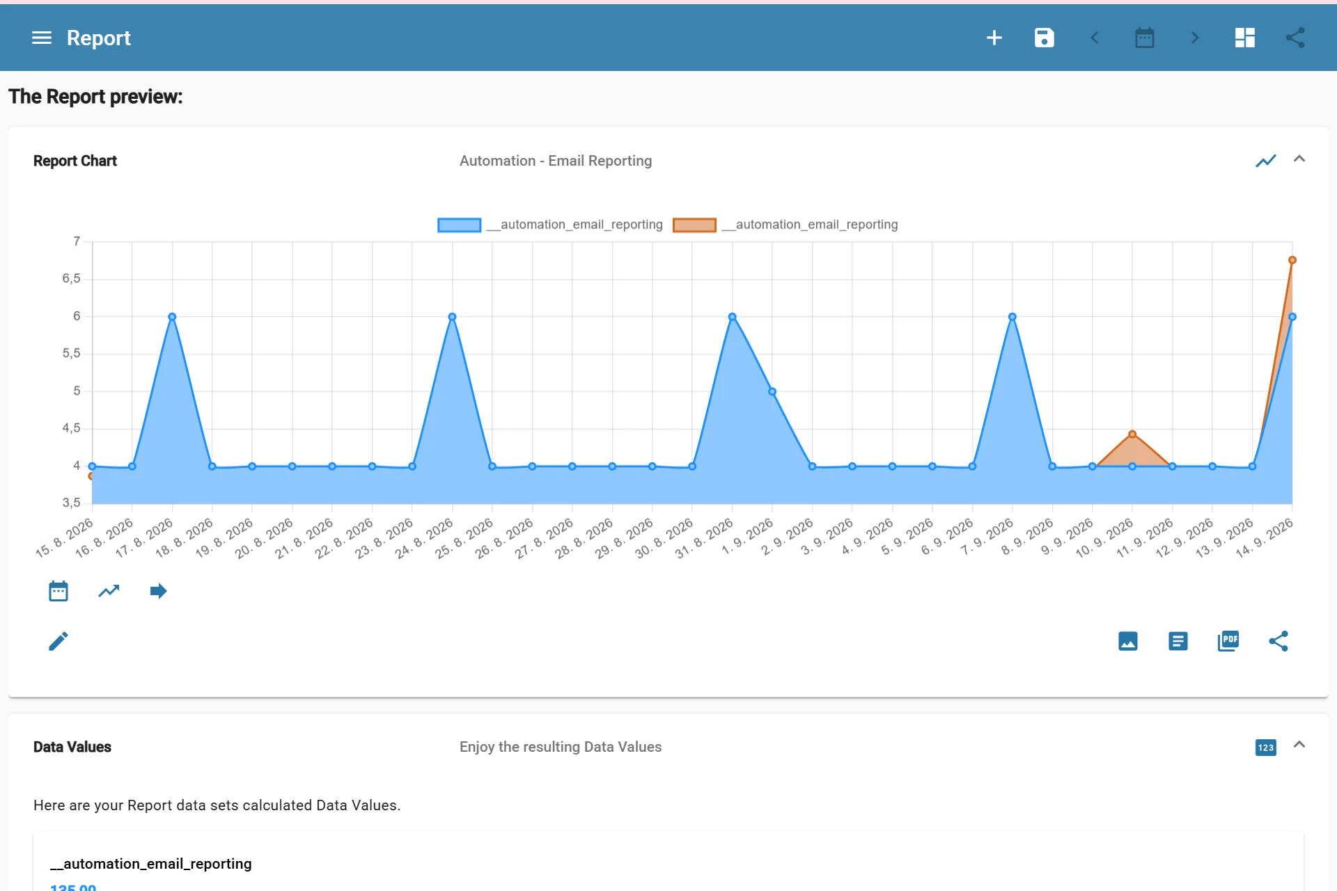 Previewing the Default Report Layout