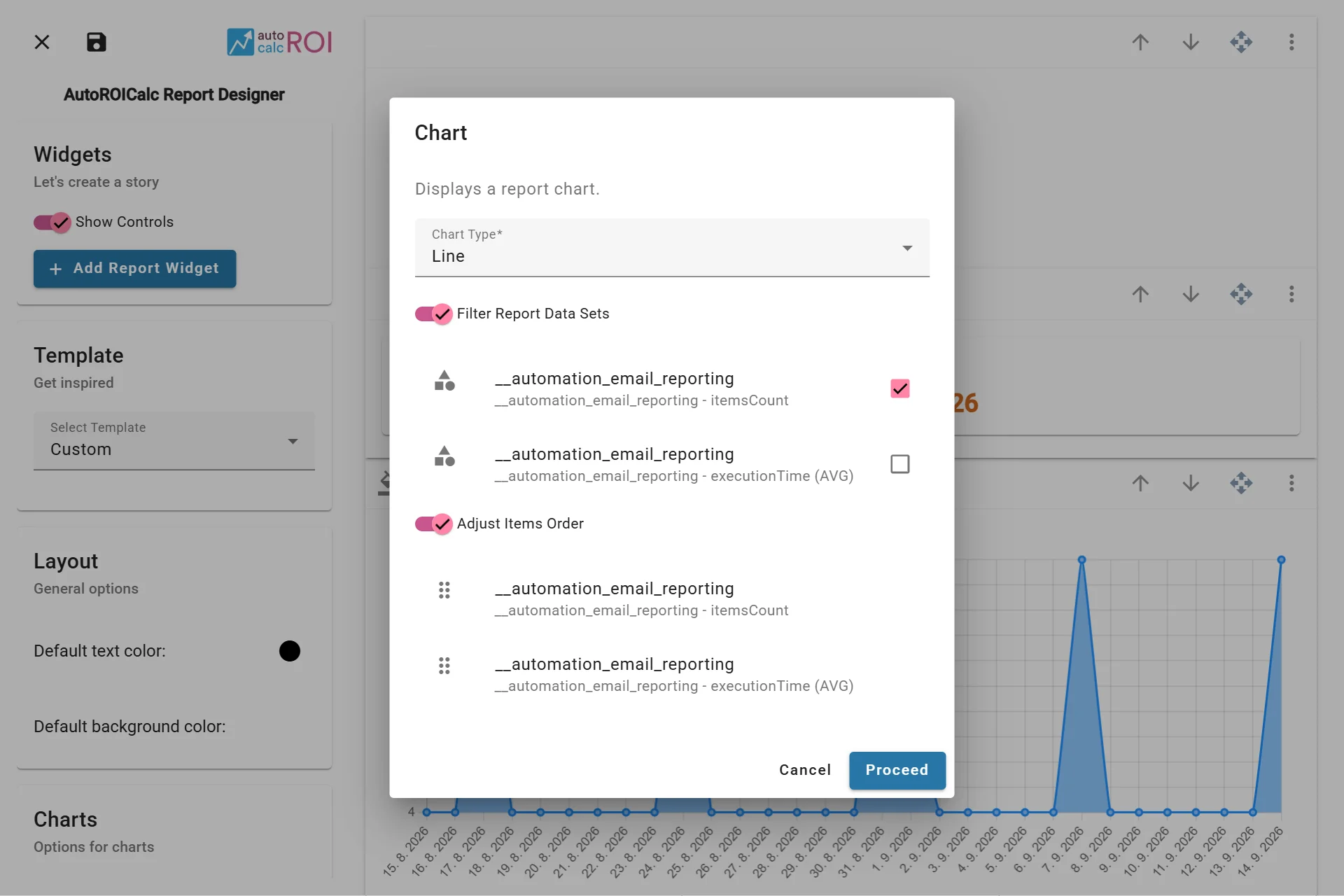 Configuring the Chart Widget