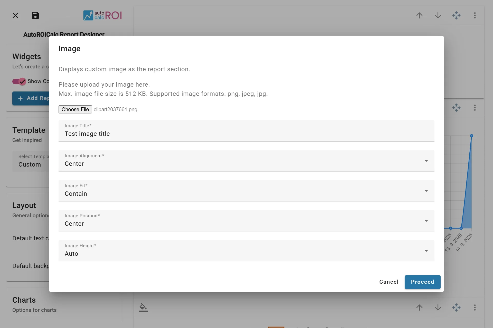Configuring the Image Widget