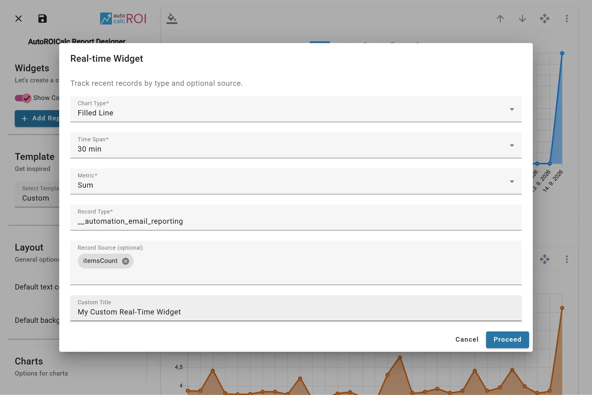 Configuring the Real-time Widget