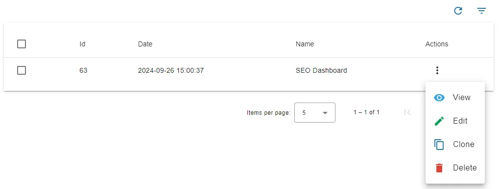 Opening the SEO Dashboard