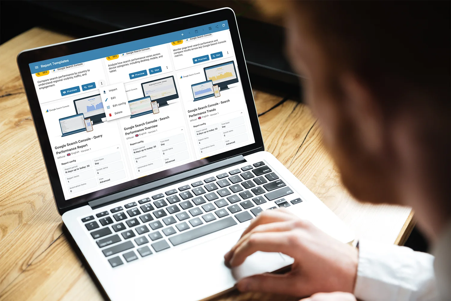 Choose from the template library Choose from the template library