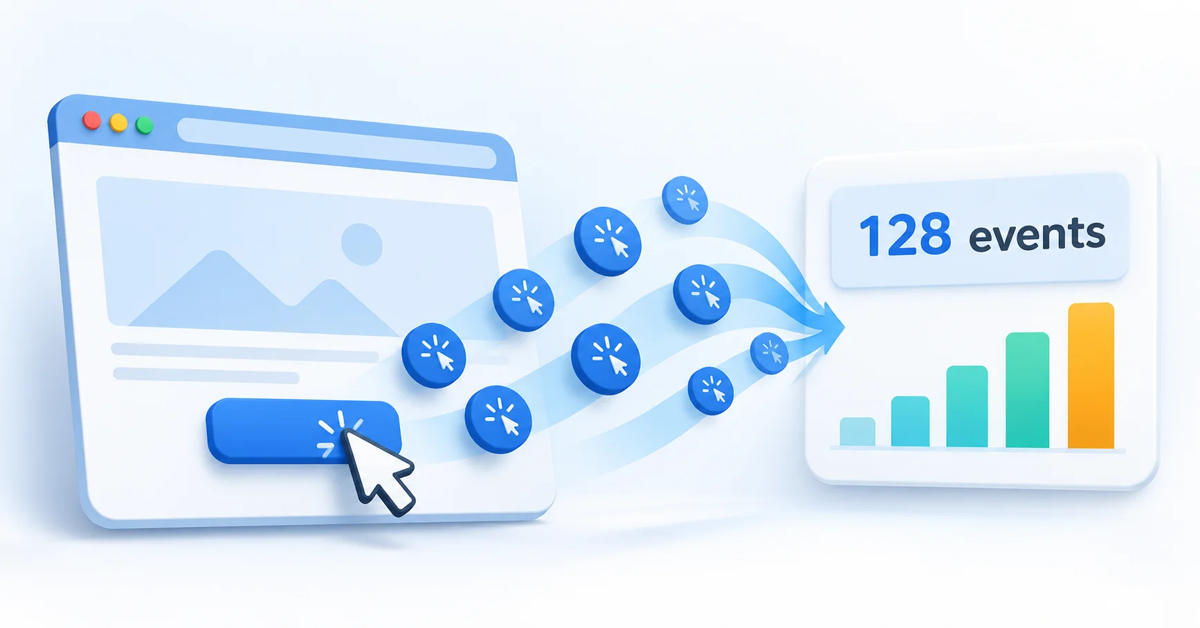 What does website event tracking collect?
